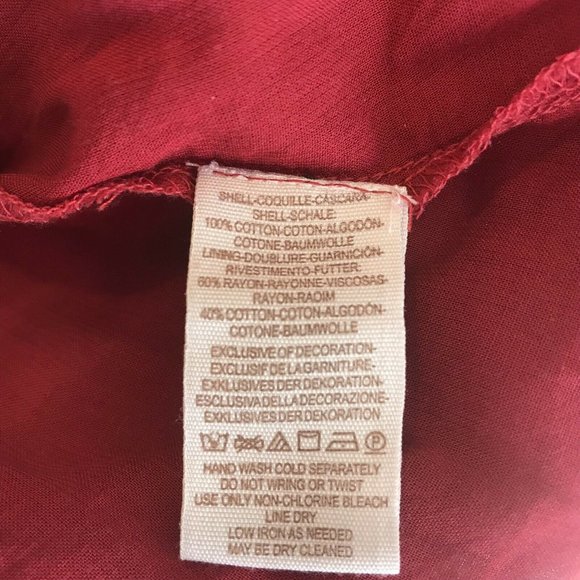 Free People Red Floral Peasant Tunic Dress Lace M - Picture 9 of 11